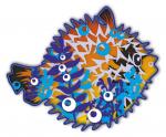 Kugelfisch als Mandala Wandbild